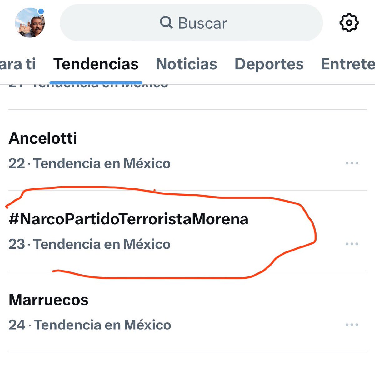 Hisoymario's tweet photo. Si no les gustó #NarcoPartido que hasta lo prohibió usar el INE, esperen y vean la tendencia orgánica que está surgiendo #NarcoPartidoTerroristaMorena 

Así que ya saben no, repito no le den RT https://t.co/SC5qand0Ek