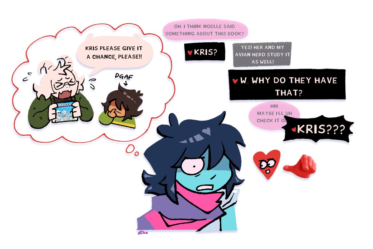 dukecarrion's tweet photo. #deltarune 
required reading https://t.co/tx4Kz7RfJo