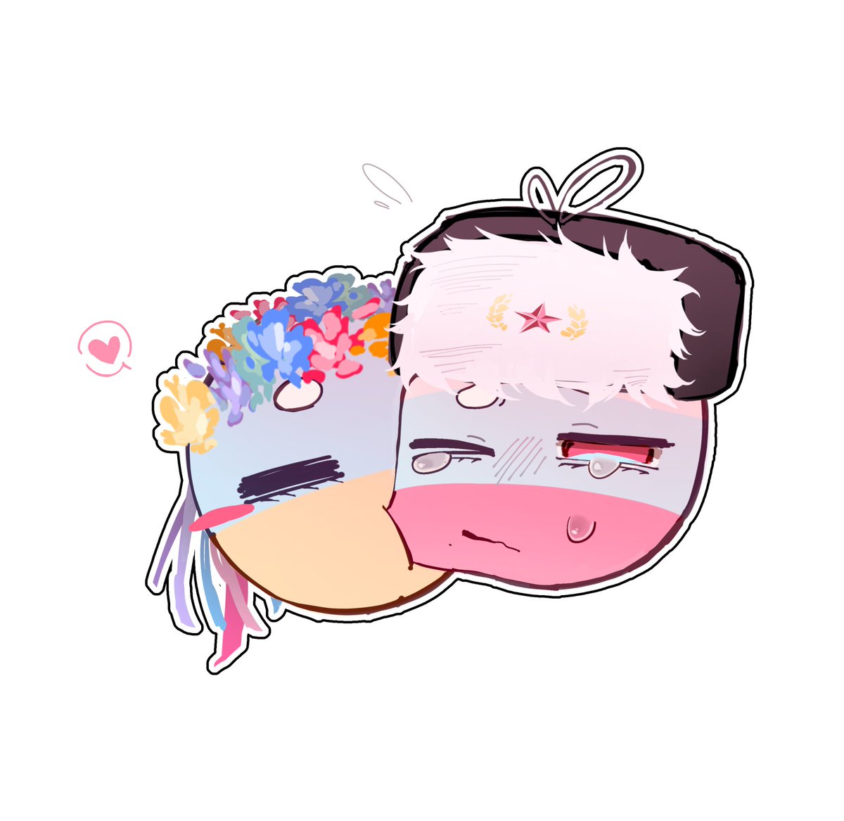Jully2443's tweet photo. 😋🇺🇦🇷🇺😢 they are sooo cutee ughh😭💓 (Ukr Top/Russ Bottom) #Countryhumans #countryhumansrussia #countryhumansukraine #Russia #Ukraine #UkrRus https://t.co/ycvXVYwjTx