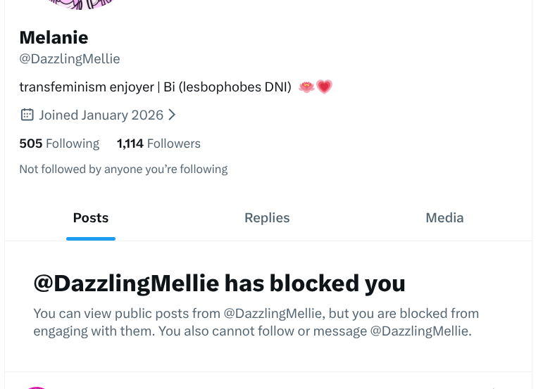PraxisDream's tweet photo. And one of the interphobes blocked me when I asked why Emi was 'transphobic', they are horrid people with no arguments, they just want to use our conditions for their arguments. I'm #NotYourProp. https://t.co/zAVjwtMyLY