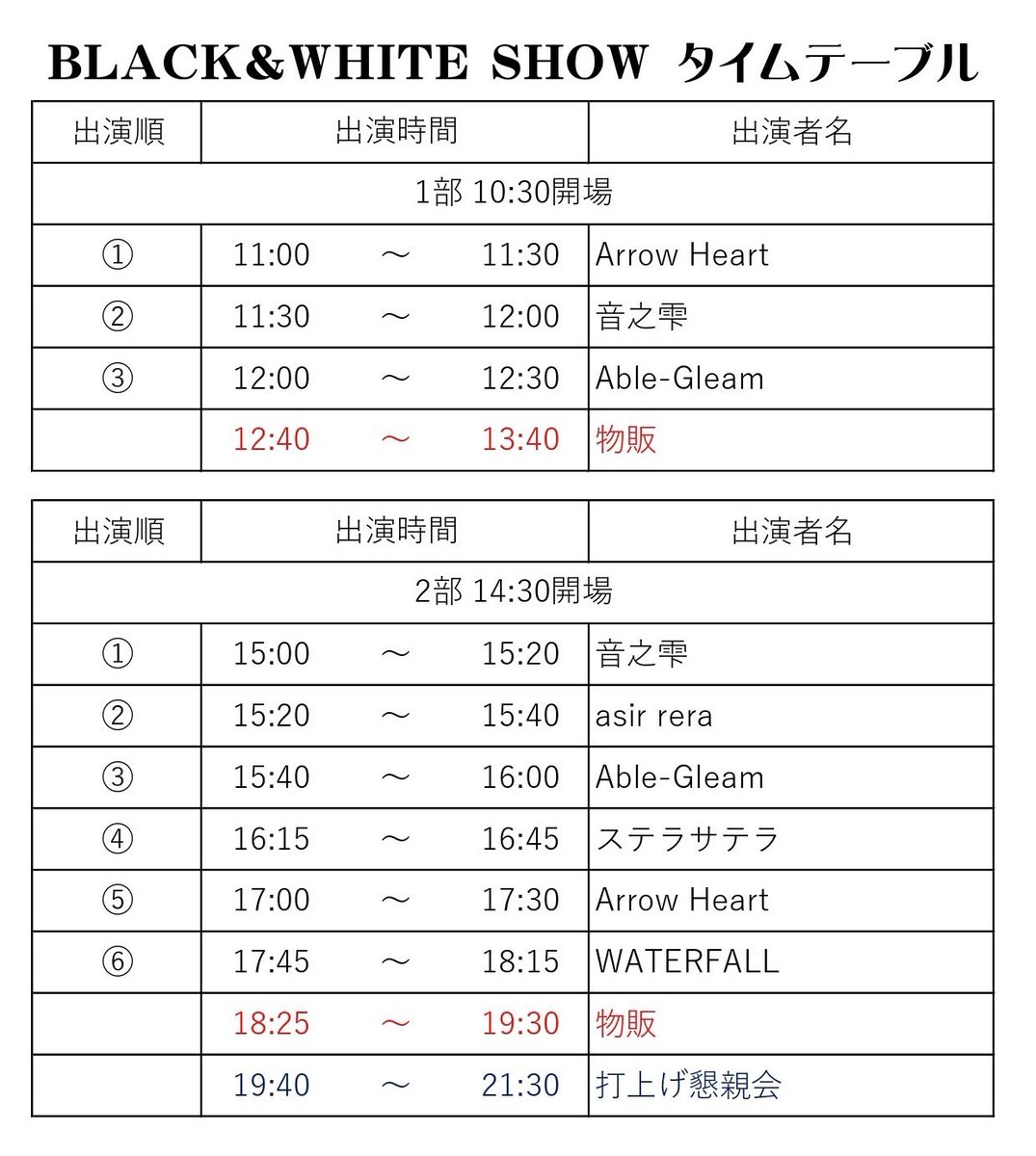 otono_shizuku's tweet photo. BLACK&amp;WHITE SHOW

2026.7.18（土）

KORIYAMA#9

料金
予約各部¥2500（1D別）
通し¥4000（2D別）
当日　各部+¥500 通し+¥1000
（高校生以下ドリンク代のみで入場可）
時間　1部　10:30 開場 11:00 開演
　　　2部　14:30 開場 15:00 開演
終演後懇親会あり🍺

予約サイト↓
https://t.co/mCGiCEkWSc https://t.co/ynLSvmeyKc
