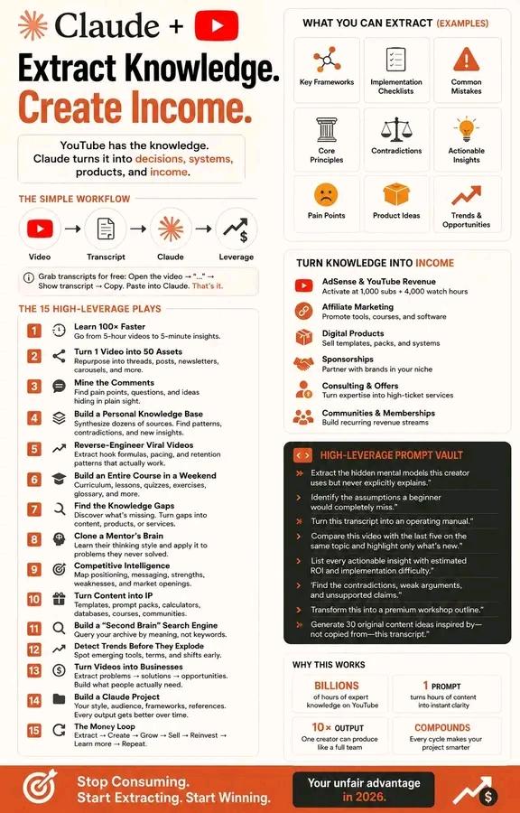 JunaKankah's tweet photo. Claude + YouTube Extract Knowledge. Create Income
👉 Drop " I Want" In Comments I Will Send You My Complete Claude AI Collection

#youtube #claude #knowledge #ai https://t.co/drtLPs0ewr