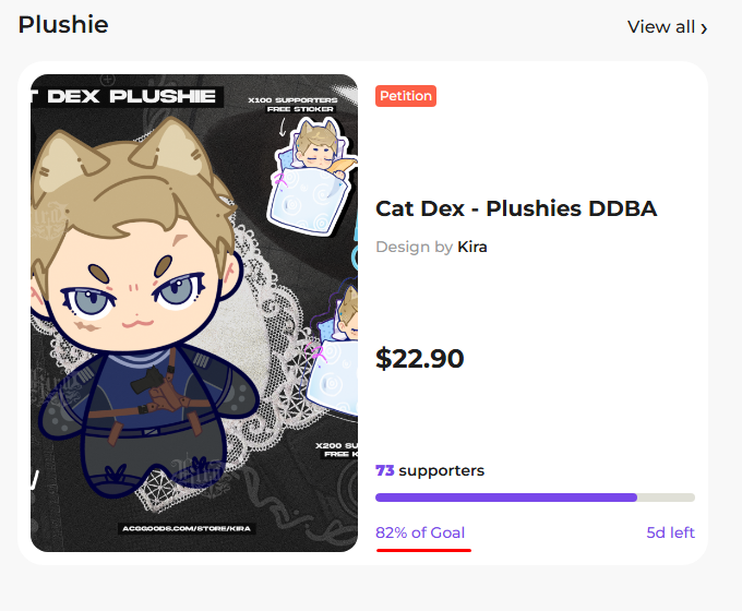 ghxkira's tweet photo. 82%!!!! 
🩷just 18 pledges from the first goal!
WE'RE TOO CLOSE

pls pls lets bring him to life 😭 https://t.co/ucN4szLyWI