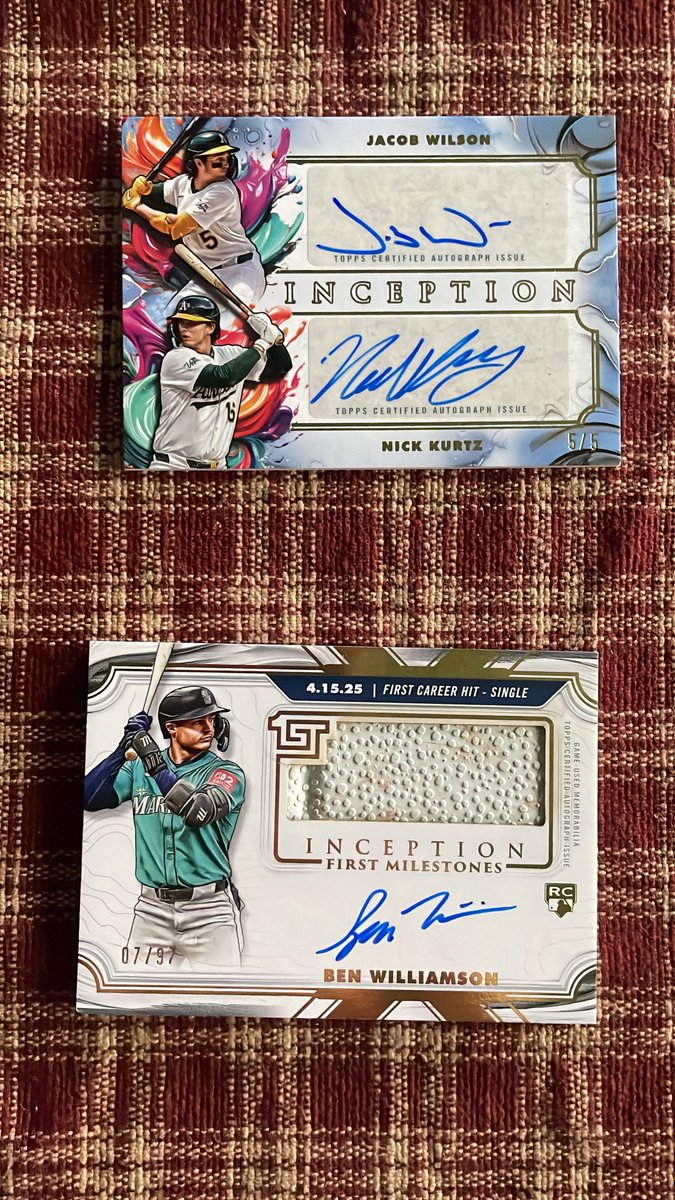 2seatertheater's tweet photo. Dual auto Kurtz Wilson 5/5 was a pull from a release day case.  The shop always delivers!!!!!
@SCCTradingCards https://t.co/Uoje3KYtAa