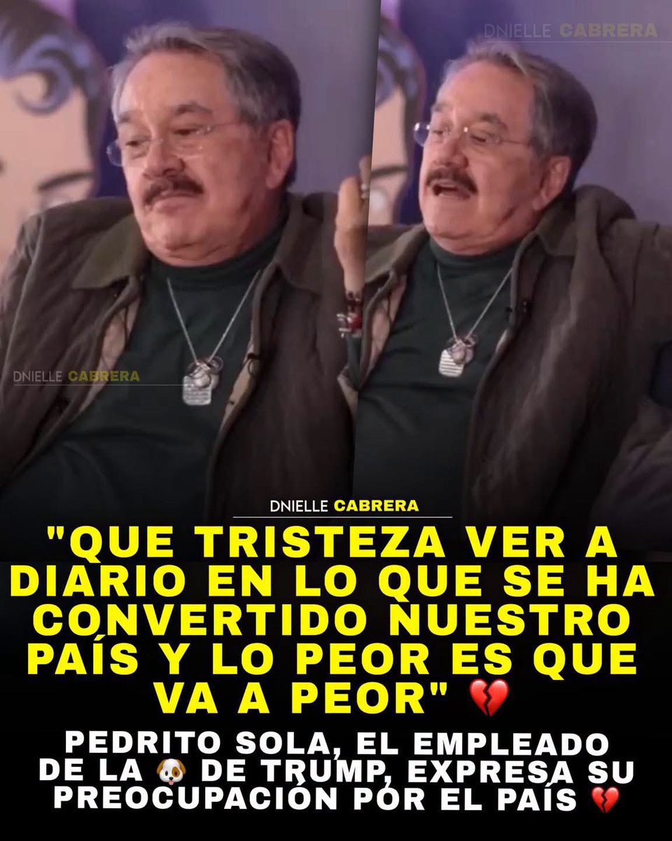 DnielleCabrera's tweet photo. 🚨💔QUE REGRESE EL PRI YA!

Pedrito Sola expresó su preocupación por el país, asegurando que nunca había estado tan mal como ahora, ni en los peores tiempos del PRI 💔:

“Que tristeza ver a diario en lo que se ha convertido nuestro país y lo peor es que va a peor; hace tiempo comenté que va a hacer este gobierno cuando se acabe el dinero, pues ese momento ya llegó y ahora a joderse todos menos ellos. Q desgracia.”