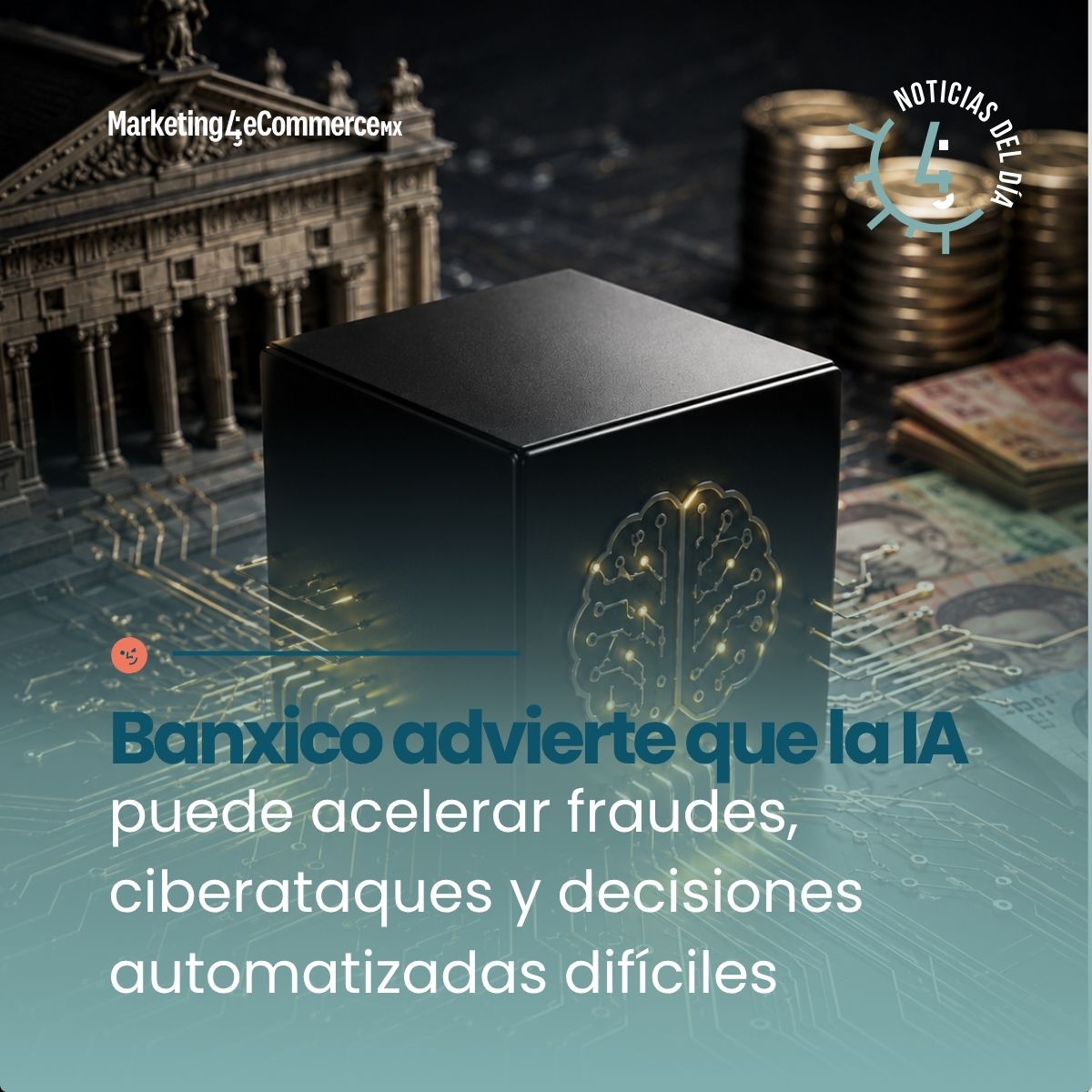 Mkt4eCommerceMX's tweet photo. 🏦⚠️ #Banxico advierte sobre los riesgos de la IA

El Banco de México encendió las alertas: la IA en el sector financiero puede acelerar fraudes sofisticados, facilitar ciberataques y automatizar decisiones de crédito difíciles de explicar o auditar. 

🔗 https://t.co/q7GGX5Yt4o https://t.co/vFHbnCoGVu