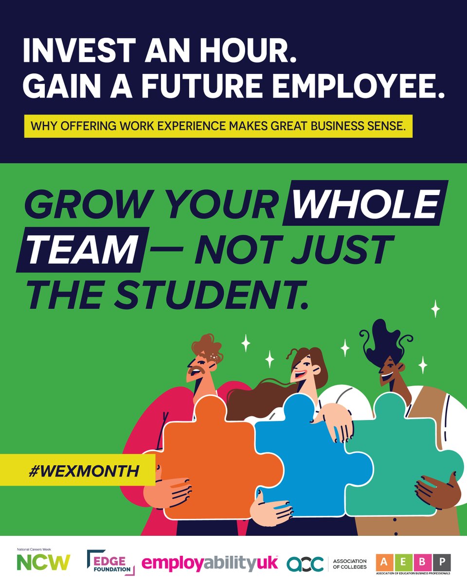 CareersWeek's tweet photo. 🚀 National #WEXMonth is almost here! Are you ready?

July is officially Work Experience Month, and it is time to shine a spotlight on the incredible impact of meaningful placements for young people. Whether you are an educator shaping future careers or an employer looking to inspire the next generation, we want you involved!

To make it as easy as possible to celebrate, champion, and shout about work experience, we’ve got a full suite of free resources ready for you to download.

📦 What’s in the toolkit?

Downloadable Posters to display in schools, colleges, and workplaces.

Posters https://t.co/XlEcvXdQmJ

Social Media Graphics to share your WEX success stories online.

Socials https://t.co/lRYugR7cis
Work experience is a massive driver for social mobility, giving young peopleespecially our most vulnerable and disadvantaged students a vital foot in the door and a taste of the real world.

Let's work together to make this July unforgettable.

👇 Get Involved Today!

Head over to our website to grab all of your free resources and start planning your campaign. Let’s make some noise for the future workforce!

🔗 https://t.co/4AwFDMyArE

#WEXMonth2026 #WorkExperience #CareersEducation #SocialMobility #FutureTalent #Apprenticeship
