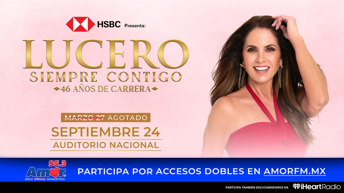 AmorEnTuRadio's tweet photo. #CDMX ❤ 🙌@LuceroMexico regresa con "𝐒𝐢𝐞𝐦𝐩𝐫𝐞 𝐜𝐨𝐧𝐭𝐢𝐠𝐨", el concierto en agradecimiento a sus seguidores por sus 46 años de carrera. 🎤 ¡Vamos! 

🎟️ ¡Regístrate y participa por tus accesos! https://t.co/9Tuzz4vpNH https://t.co/wUR3QNf209