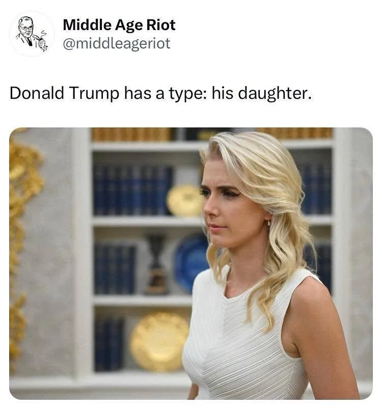 AntiquarianMuse's tweet photo. She looks like a young E. Jean Carroll, but not young enough for Donald https://t.co/f3PNxTWABF