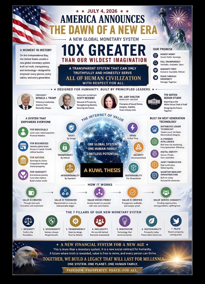 PaulGoldEagle's tweet photo. Most people don’t care what the next financial system is called.

They care about one question:

“What’s in it for me?”

What if America’s next economic upgrade simply meant:

• Your money settles faster.
• Fees get smaller.
• Fraud gets harder.
• Property rights get stronger.
• Savings hold their value.
• Government becomes more transparent.
• Innovation creates more jobs instead of more bureaucracy.

What if the real revolution isn’t “crypto”…

… it’s rebuilding trust through better rules, honest money, modern infrastructure, and technology that serves people instead of the other way around?

If that’s even directionally correct, shouldn’t we be asking better questions before arguing over today’s headlines?

The future may belong less to those with the loudest opinions… and more to those asking the wisest questions.

Worth considering?

Rob Cunningham
@KuwlShow