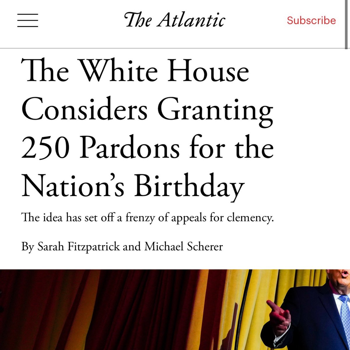 DarrigoMelanie's tweet photo. Trump has been allegedly selling pardons for up to $6 million each. 

Now he may sell another 250 and pretend his open call for bribes and corruption is in celebration of our nation.

Most corrupt president ever — and it’s not even close. https://t.co/6gNAE3wysN