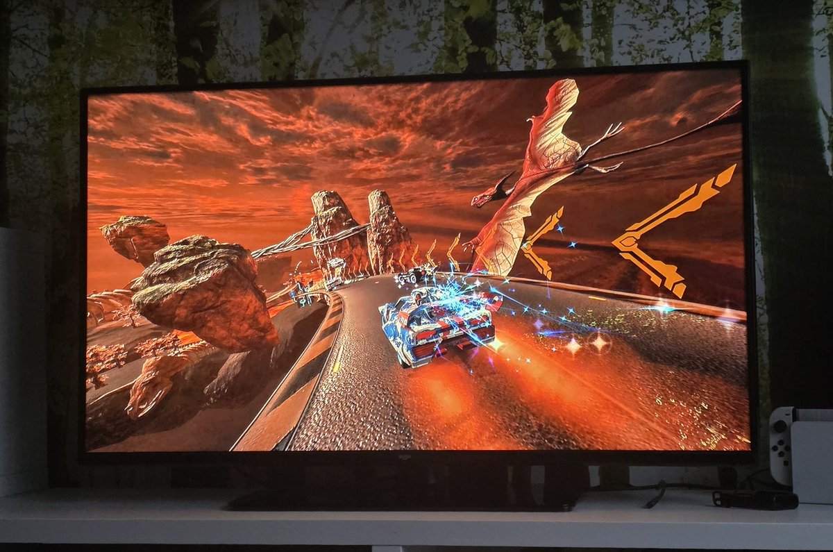 leighwynne33's tweet photo. Im quite addicted to #RACE at moment on the #NintendoSwitch...
I ended up looking up what other games where coming to the switch from same developer, saw this: #MaxSpeed which looks awesome!
Dynamic tracks and dinosaurs count me in!
Check-out the trailer on eshop! https://t.co/Oz1MVJlWTY