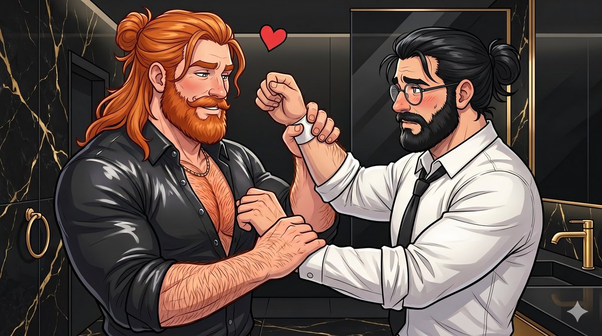 BakaAda98's tweet photo. What are waiting for? 😏🥵

#AIart #BearArt #Bara https://t.co/DAd6liITNo