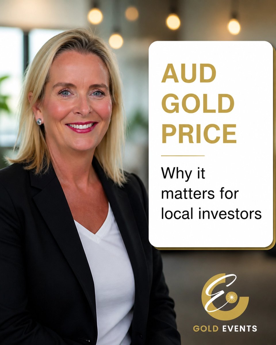 GoldEventsAU's tweet photo. Pay attention, people! USD headlines are flashy, but for Aussie SMSFs and local mining margins, the AUD gold price is the real deal. We’ll have experts at our events to show you how to navigate these local trends. See you there! #GoldInvesting #SMSF #AusBiz #GoldEvents https://t.co/GuTOaMKaaZ
