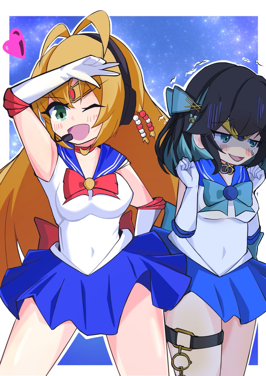 88seconzo's tweet photo. おはようございます。
セーラー戦士のコスをしたマキちゃんとモカちゃん描きました
#ツルマキマキ #みゃーまーと https://t.co/F8WqSrh5Kx
