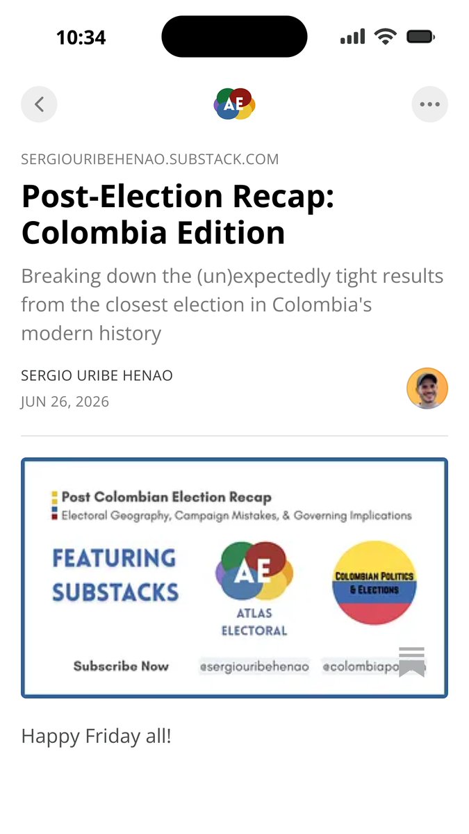 sergiouribeh's tweet photo. Check out my full post-election recap chat⬇️ 👀

https://t.co/XXDrq2XJtX

#ColombiaElige #Colombia #Elections2026 https://t.co/NF0j9wMffW