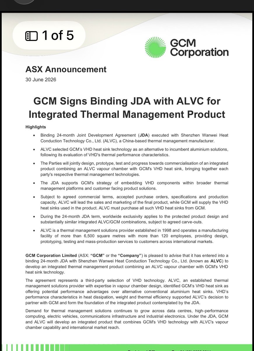 AIN_Training's tweet photo. $GCM on the move. Timely announcement and a pathway to continued commercialisation. https://t.co/o2hIMl5icG