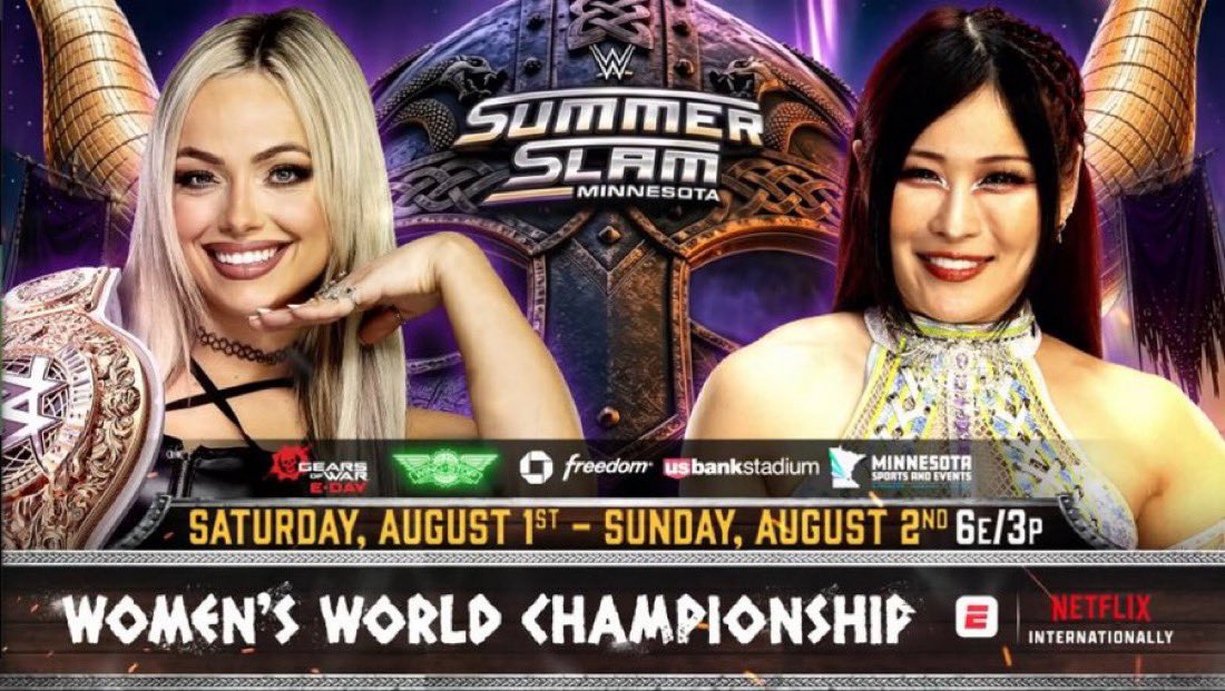WrestlePurists's tweet photo. The SummerSlam graphics don’t say Minnebota anymore

#WWERAW https://t.co/nCrN34T3Ct