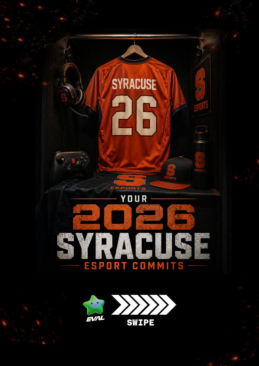 Evalgames's tweet photo. Introducing the Syracuse Esports Class of 2026! 🎮🍊

Excited to see Syracuse Esports compete this coming season!

👇 Who has your favorite 2026 college esports recruiting class? Drop your pick in the comments!

#SyracuseEsport#EsportsRecruiting #ClassOf2026 #EvalGaming https://t.co/Eeh2ZCi4oF