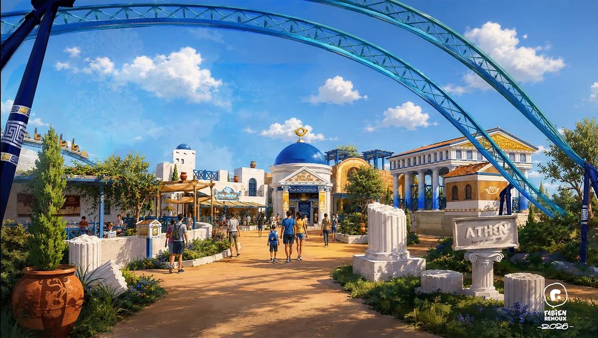 ultrosinfos's tweet photo. ⚠️ #Belantis (Leipzig) a démarré les travaux pour son futur coaster, un family launch à la Mecalodon ou Pégase Express, prévu pour 2027 dans une zone grecque. 🇬🇷
➡️ Pour rappel : le parc deviendra un Parc Astérix d'ici quelques années. https://t.co/t3lBzBQ76E