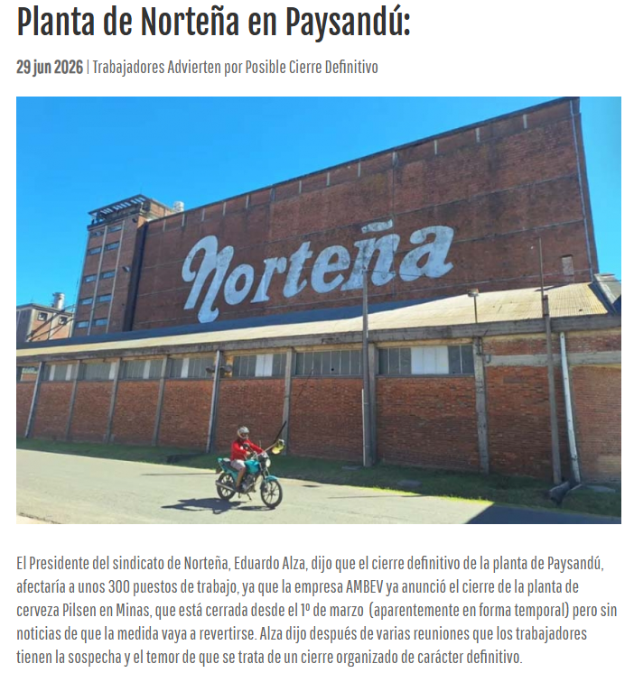 riverafrutos's tweet photo. Planta de Minas❌
Planta de Paysandú❌

Saluden a AMBEV que se está yendo... https://t.co/Wv39ONvtjU