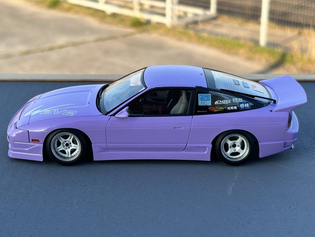 Tomonorim205's tweet photo. アオシマ1/24 Wave 180sx  
完成しました🙆‍♀️🙆‍♀️🙆‍♀️ https://t.co/EB0RdQV92L