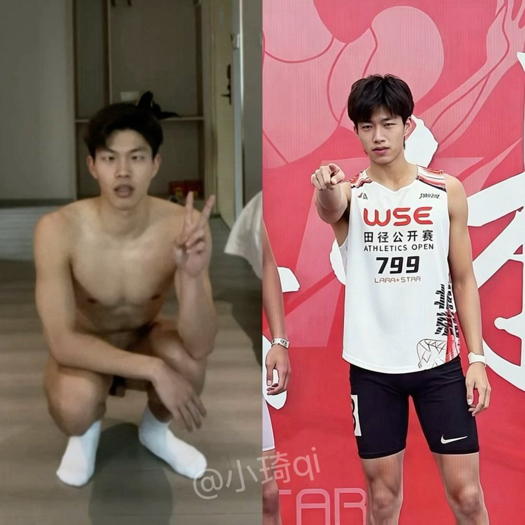 frknA8koXR15136's tweet photo. 比赛训练完当晚直接化身🧠无脑傻逼贱蛆🤪🖕，野爹为了防止我再去装逼，🧠👆直接命令我上交比赛照片，最后野爹赐给这两张图，傻逼们看看哪两张最帅🤪🖕等着被大队长欣赏。#田径 #体育生 #恶堕 #gonner #傻逼 #反差 #纯主 https://t.co/RwGBQrSjvz