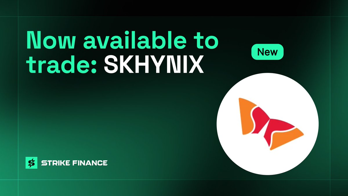 strikeperps's tweet photo. $SKHYNIX is now live with 20x leverage.

It’s consistently been the highest traded stock on Hyperliquid.

Link: 🕹️ https://t.co/PGh65fFY05 https://t.co/hXXrW5Etrm