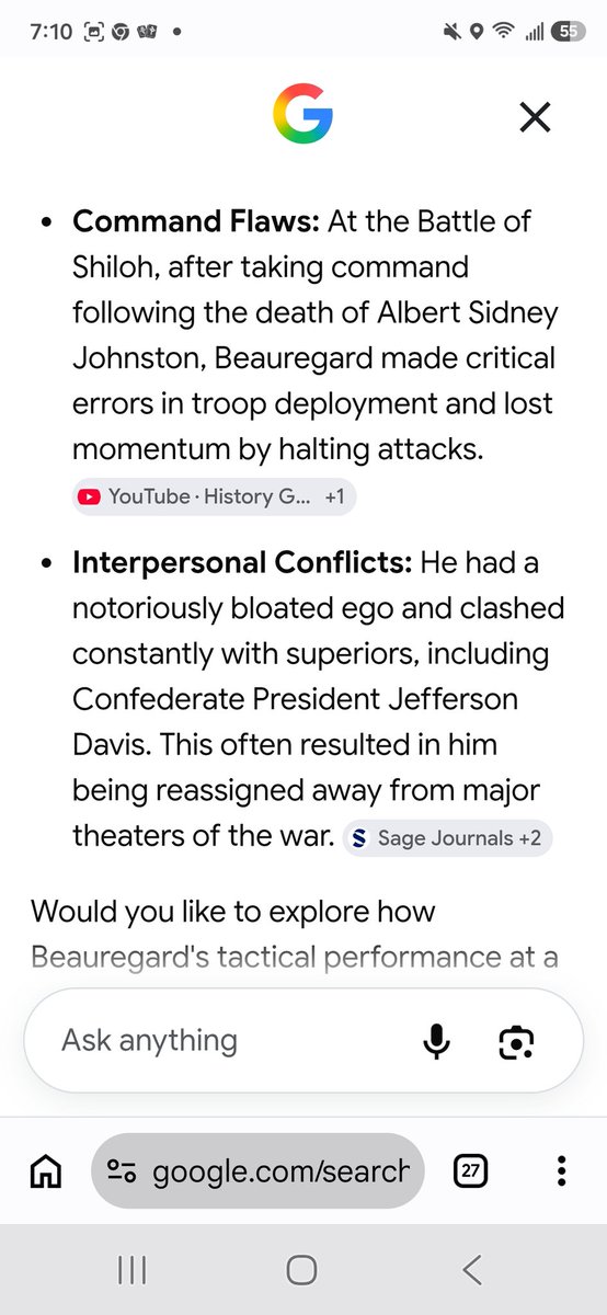 JamesMu79354966's tweet photo. @MattWalshBlog Perhaps mention other generals General P.G.T. Beauregard is one of the Civil War's most polarizing figures. While he achieved early fame with victories at Fort Sumter and First Manassas, historians generally agree his strategic vision was often eclipsed by severe tactical . https://t.co/Piowoa6VH6