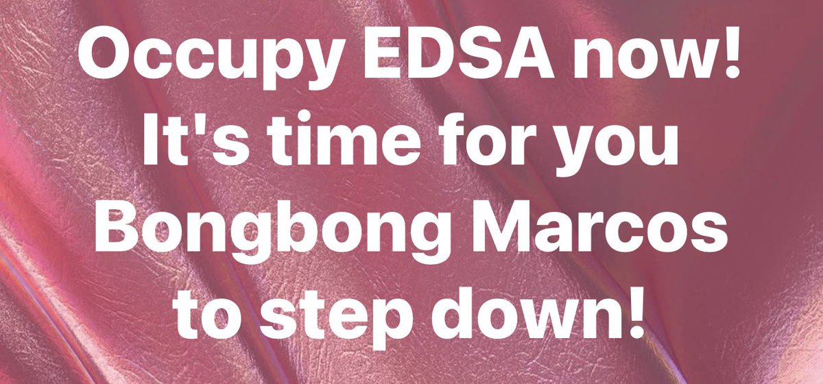 mdlc_11325's tweet photo. Punta na sa EDSA sa mga naniniwalang si @bongbongmarcos ang adik na sindikatong nagpapatakbo sa gobyernong bangag! 
#MarcosResign
ctto https://t.co/tj2rzPctDd