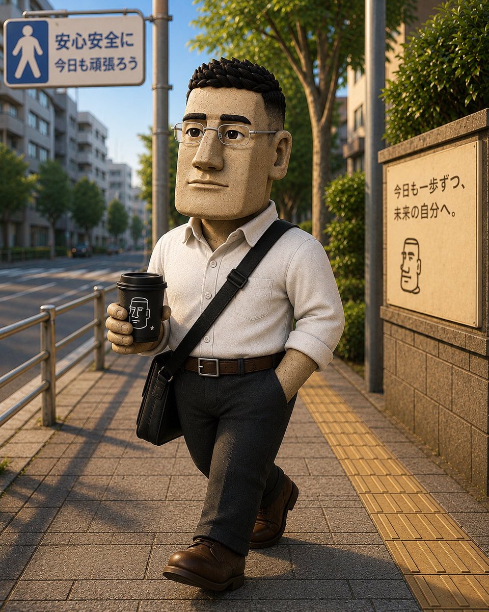 mottopoi's tweet photo. おはようございます！🗿
今日は梅雨の晴れ間で、ほんのり曇ってるけど湿度もあまり感じなくて過ごしやすそう😆
さあ今日もほどほどに、無理せずがんばろー😆 https://t.co/x6ZsMlohjh