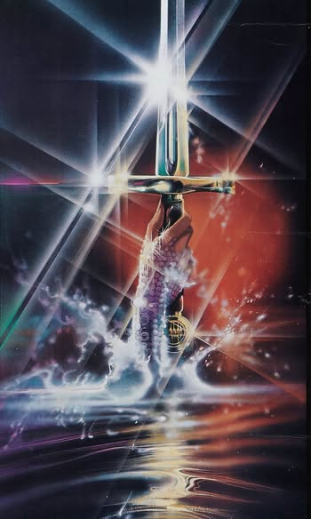 fabiaschi's tweet photo. The trippy world of Rob Peak 'Excalibur' movie posters (1981). https://t.co/KrI4MbYY4w