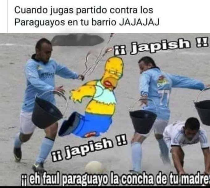 santugasolero's tweet photo. literalmente el final de partido de los paraguayos https://t.co/pnX8wD9F5U