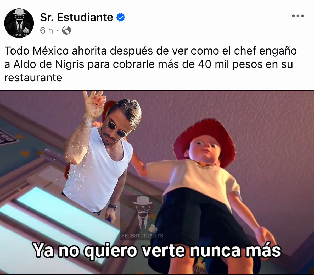 gabgavvv123's tweet photo. Brooo lo hicieron meme 🤣 #Aldotdenigris https://t.co/goQ9XqIeGq