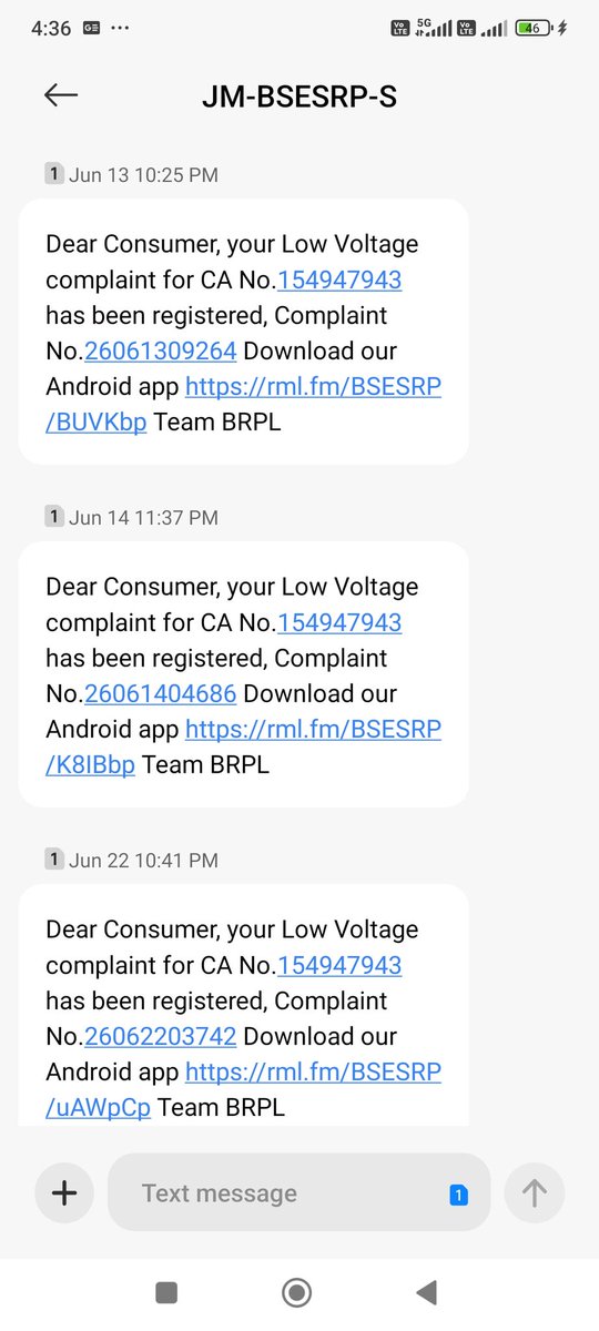 yogeshwrk's tweet photo. Extremely frustrated with @BSESDelhi! Multiple complaints regarding severe voltage fluctuations this June r being closed without ANY resolution. Severe voltage fluctuations r destroying appliances. When will this be resolved?When will u send ur people onsite?Absolute negligence. https://t.co/pRihb1J2Lt