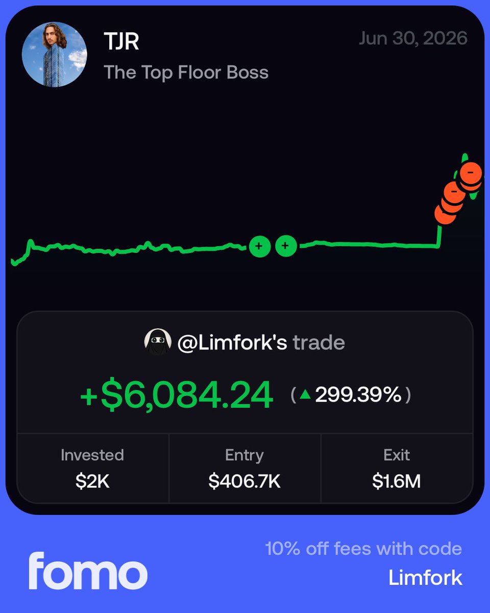 Limfork's tweet photo. Thank you @_TJRTrades for the quick flip

You don’t need to post your wallet anymore

We don’t give a fuck, go sell courses https://t.co/HgvBK4eyVH