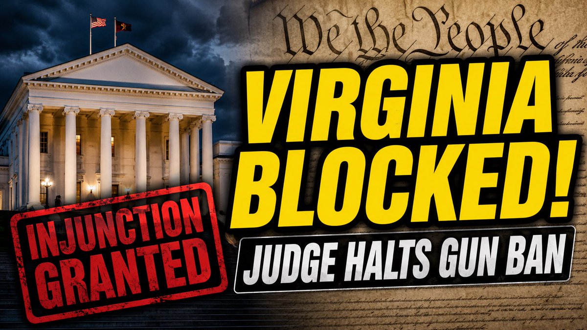 Guns_Gadgets's tweet photo. Judge STOPS Virginia Assault Weapons Ban Before It Begins
@NRA @NRAILA 
https://t.co/so5AuH7YX8 https://t.co/C9mhpNcIIp