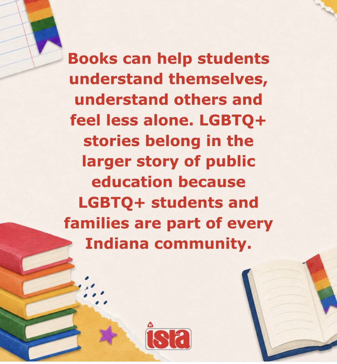 AndrewIrelandIN's tweet photo. 🚨 Wow. The Indiana State Teachers Association is now openly promoting more LGBTQ+ books to “help students understand themselves.”

I love our Hoosier teachers, but the union is run by people who would make Karl Marx blush.

Multiple teachers have sent this to me today because they’re so frustrated by what’s happening in their names