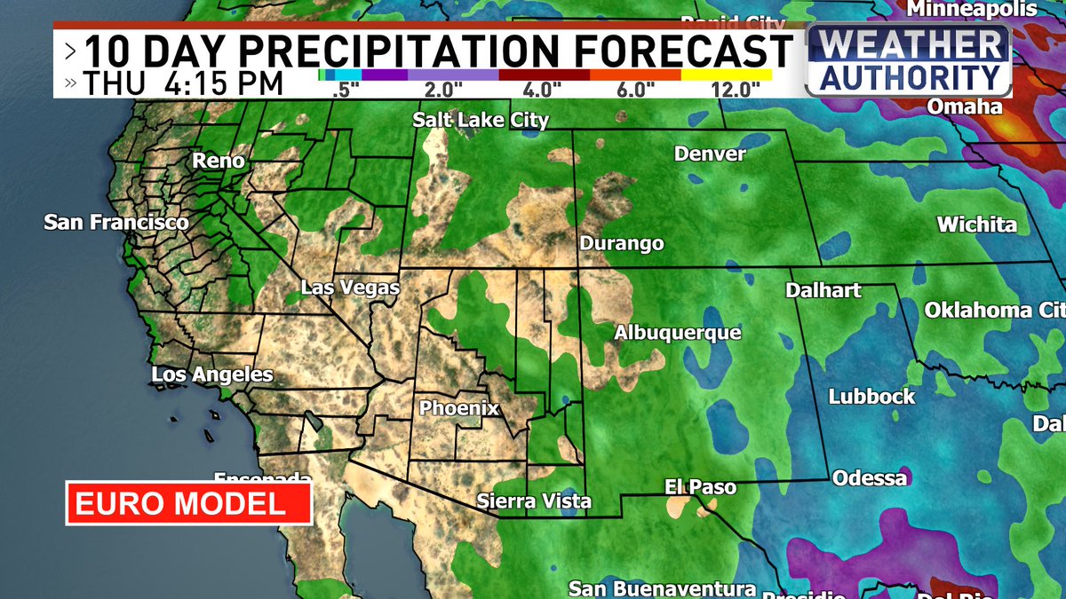 BillBellis's tweet photo. Double digit highs will continue through Thursday before we climb back into the triple digits.
The 4th of July weekend looks nice and warm with temps close to normal.
And not much #monsoon moisture on the meteorological menu.
@News3LV @NWSVegas #WeatherAuthority #Vegas #Vegasweather #nvwx