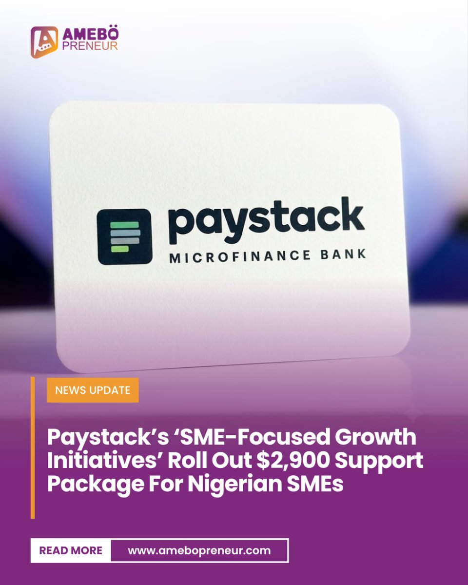amebopreneur's tweet photo. @paystack is putting Nigerian small businesses in the spotlight!
Read the full story on Amebopreneur: https://t.co/ndc3FhABp1
#Paystack #SMEsNigeria #SmallBusinessNigeria #EntrepreneurshipAfrica #FintechNigeria #DigitalPayments #BusinessGrowth #StartupNigeria #AfricanBusiness https://t.co/53RY11vptG