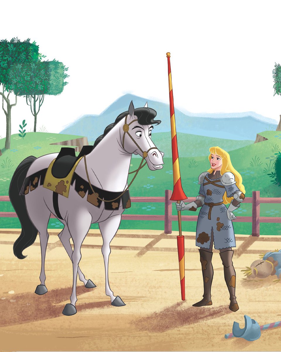 FranLovesEv's tweet photo. Aurora canonically having competed in a joust, being good at riding at rings, and being one of only two Disney princesses to wear armor is so special to me. Her Lyanna Stark-ism! 🩵 https://t.co/IlMtL3EwRq