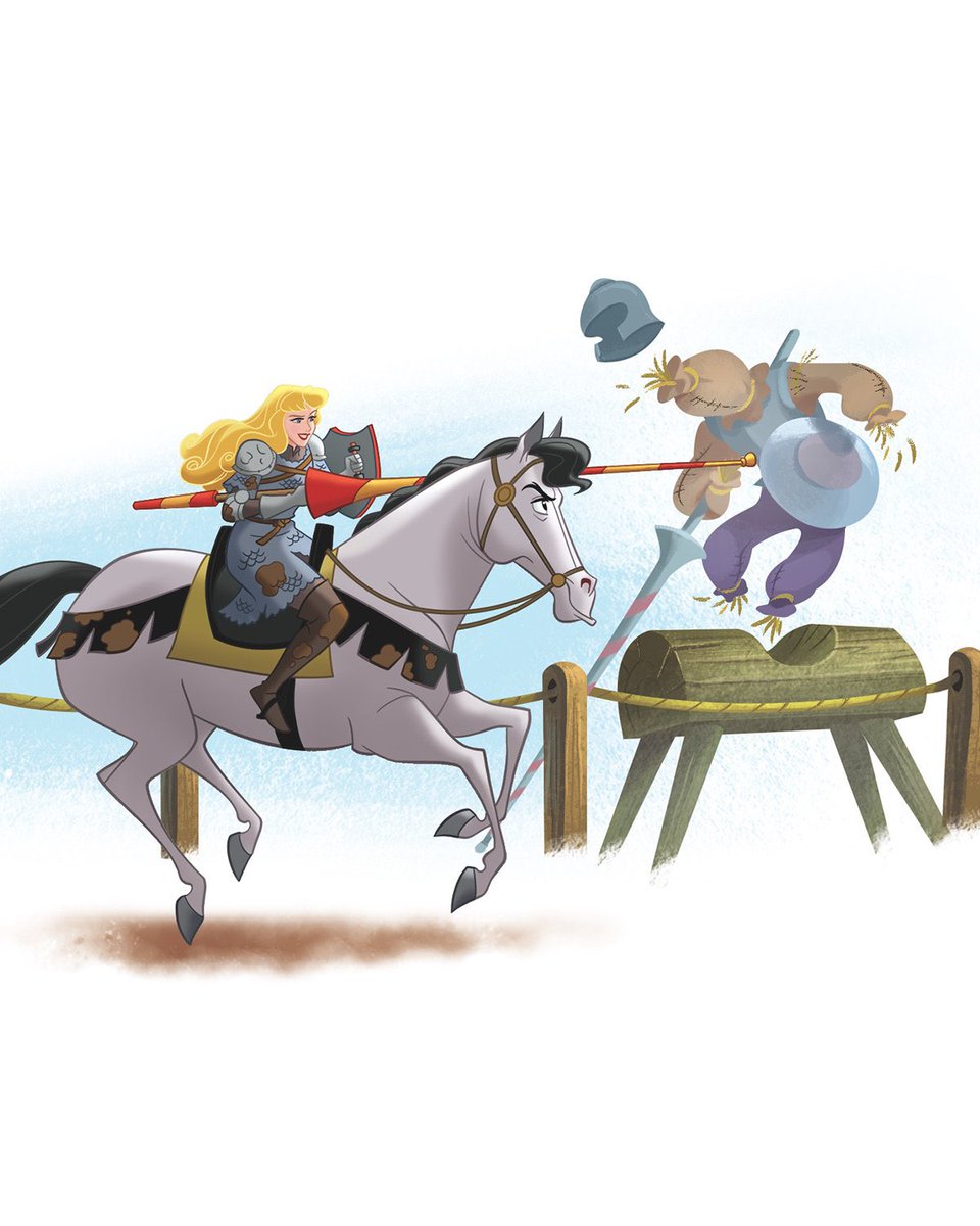 FranLovesEv's tweet photo. Aurora canonically having competed in a joust, being good at riding at rings, and being one of only two Disney princesses to wear armor is so special to me. Her Lyanna Stark-ism! 🩵 https://t.co/IlMtL3EwRq