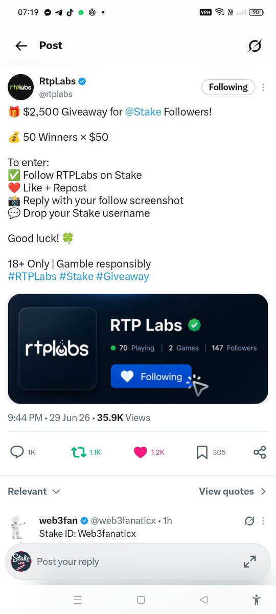 missyyofstake's tweet photo. @rtplabs @Stake https://t.co/ZDEbTD5QKR