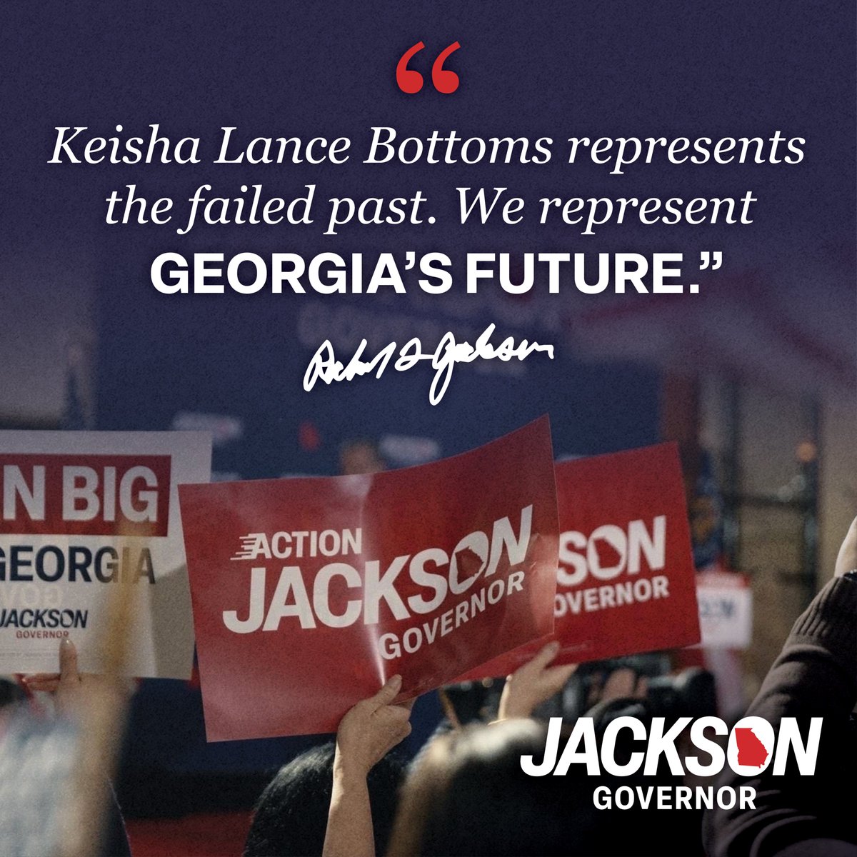 RickJacksonGA's tweet photo. We aren’t going to let Keisha Lance Bottoms take the Atlanta City Hall agenda statewide. https://t.co/xv2WTTlH0X
