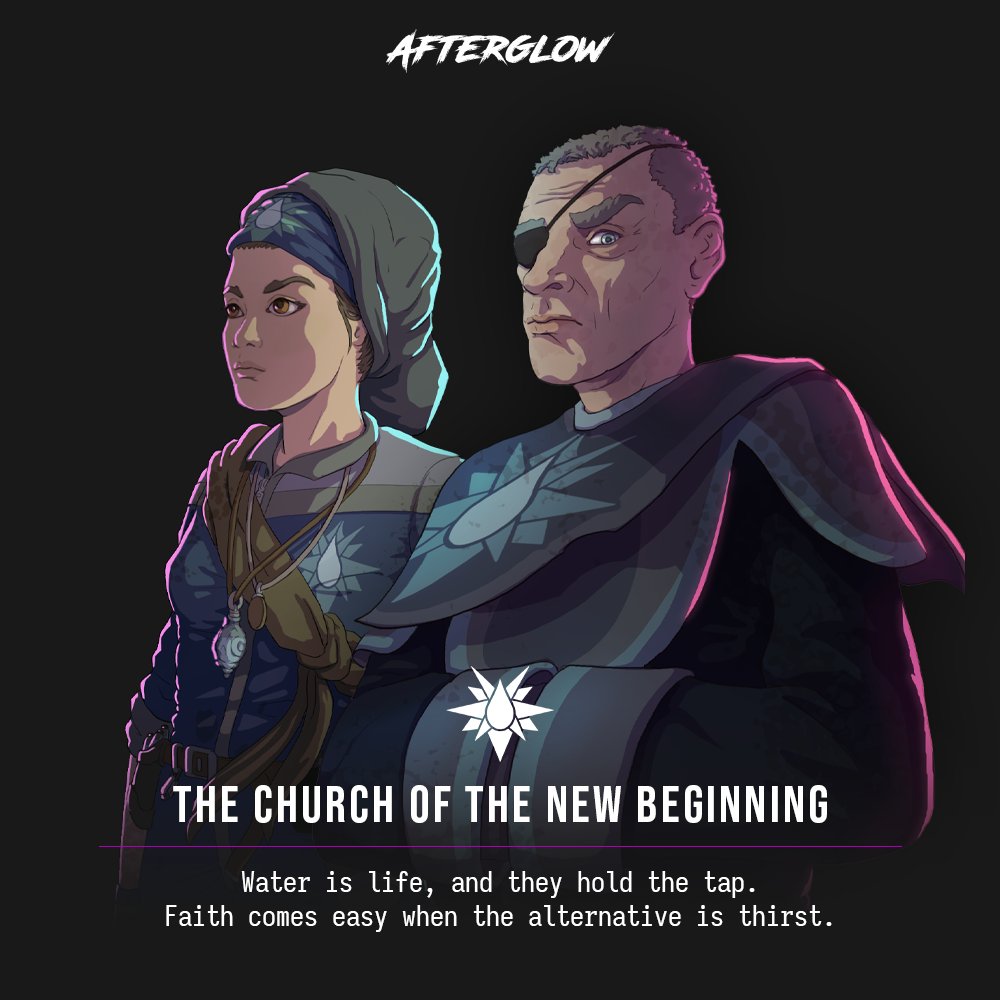 ShadowCouncilAU's tweet photo. Out here, faith and survival run on the same currency. 

Pray with them or don't. Either way, you'll be back when your canteen runs dry.

#Afterglow #MMORPG #IndieGame #MobileGaming #PostApocalyptic https://t.co/5zrcfZqcds