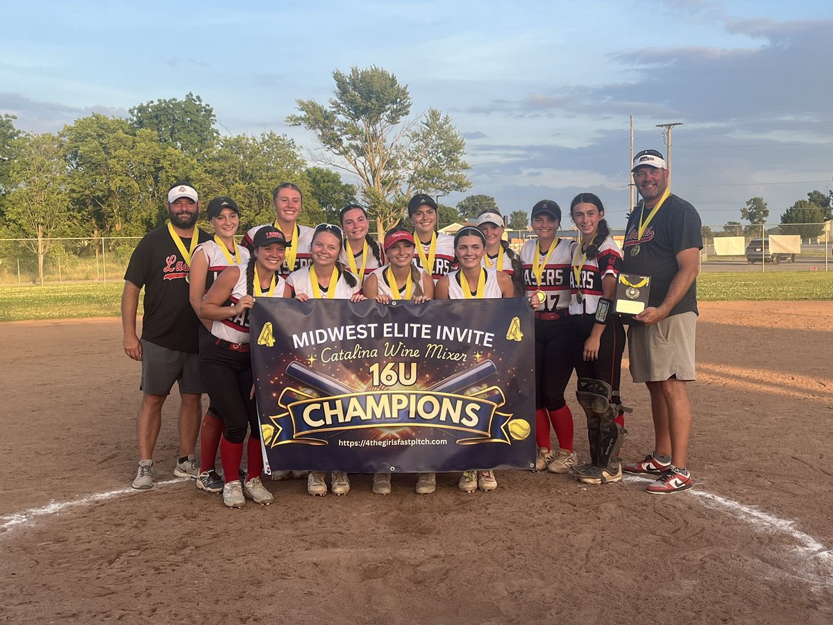 TCahill2028's tweet photo. First tournament win of the summer at the Midwest Elite Invite! We went 8-1 on the weekend. Below are my stats and some of my at bats. 🏆 @ohiolasers2027 @darbysoftball 
BA .500 (13-26)
1B 7
2B 5
3B 1
RS 11
BB 1
SB 6
RBI’s 6
@KentStSoftball @OhioBobcatSB @MiamiOH_SB @HerdSB https://t.co/6WI1k2zIOz