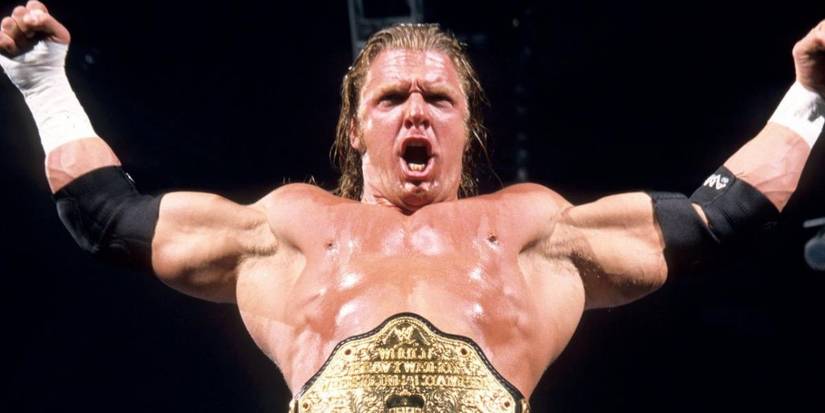 DFW_Wrestling's tweet photo. Perry grabs the World Title, celebrating on the turnbuckle, Bron Barrett and Mr Collasal join behind them, they walk out of the ring, Sam Black is IRATE. https://t.co/uMnaDq4zlb