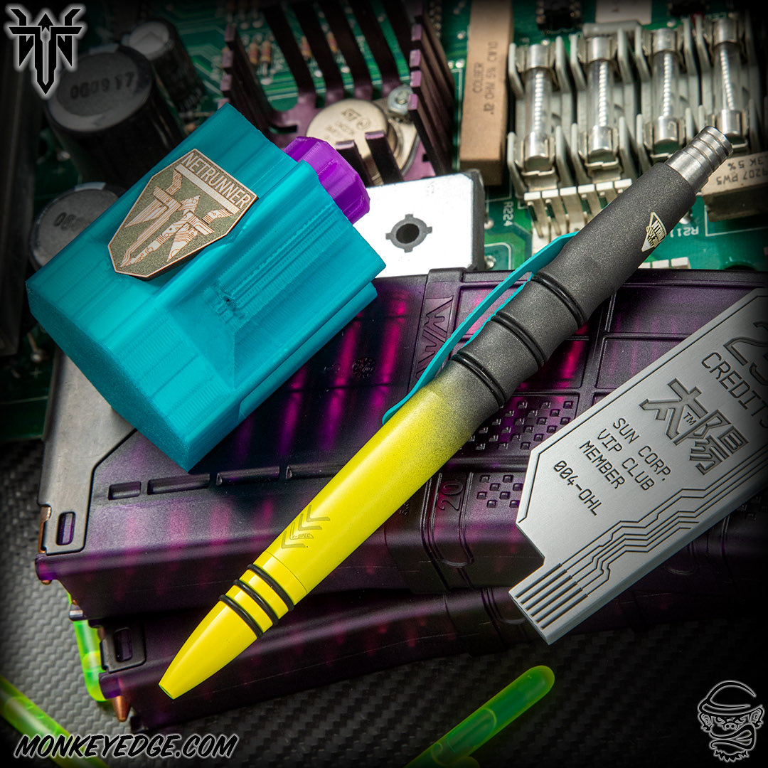MonkeyEdge's tweet photo. Every click leaves a trail. The @TuffWriter NETRUNNER V-SPEC is for those who’d rather keep things analog. Less data, fewer traces, and no cloud required. Available now at https://t.co/UpYlwjTATU
#tuffwriter #netrunner #analog #edcpen #cyberpunk https://t.co/JoFNLIq6TB