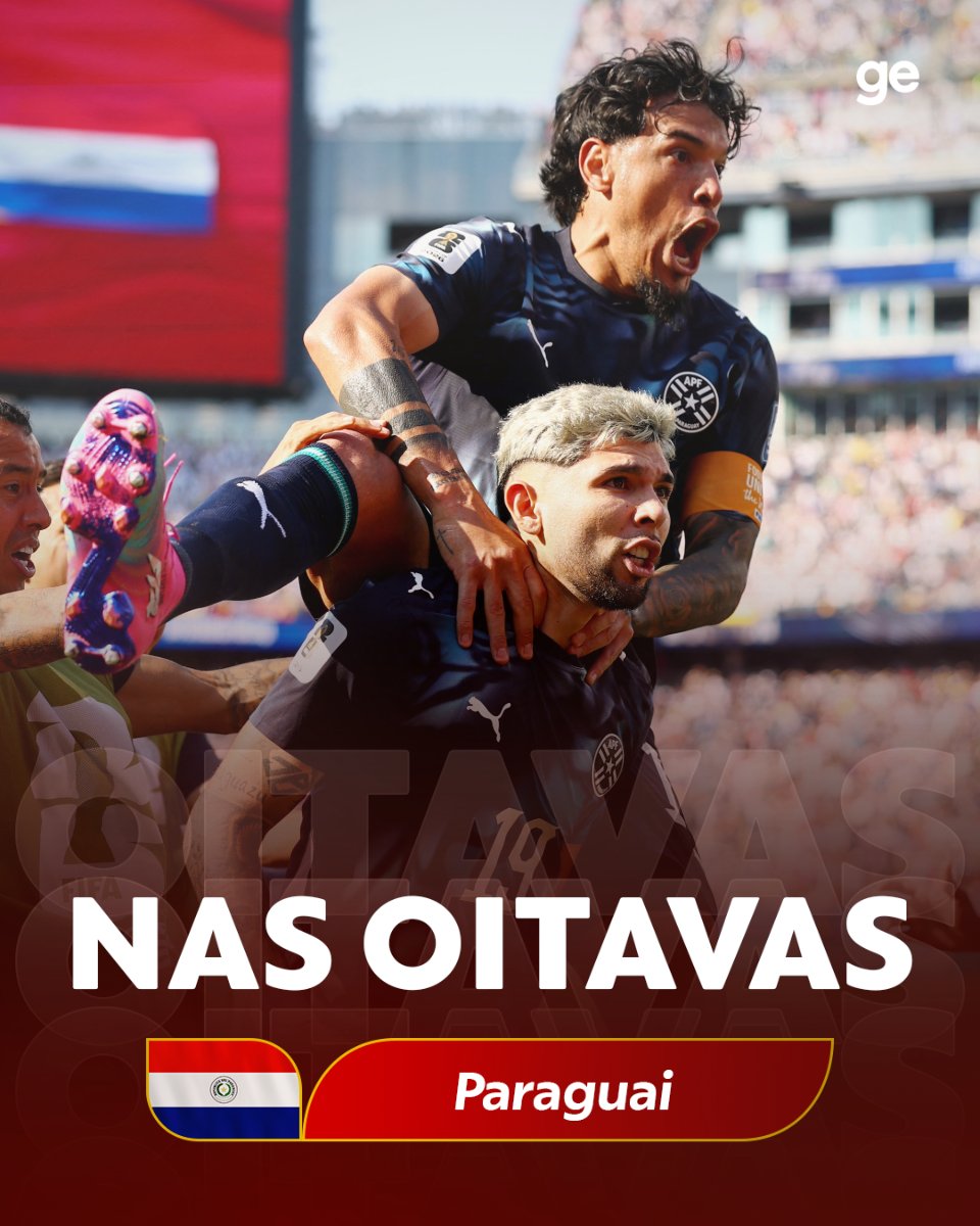 geglobo's tweet photo. DEU PARAGUAI!

A seleção paraguaia está classificada para as oitavas de final da Copa do Mundo, ao bater a Alemanha nos pênaltis.

Veja como foi ➡️ https://t.co/4h9cXGv6AG

📸 Reuters

#CopaNaGlobo #ge2026 #Futebol #Alemanha #Paraguai https://t.co/9rf3fY8PyG