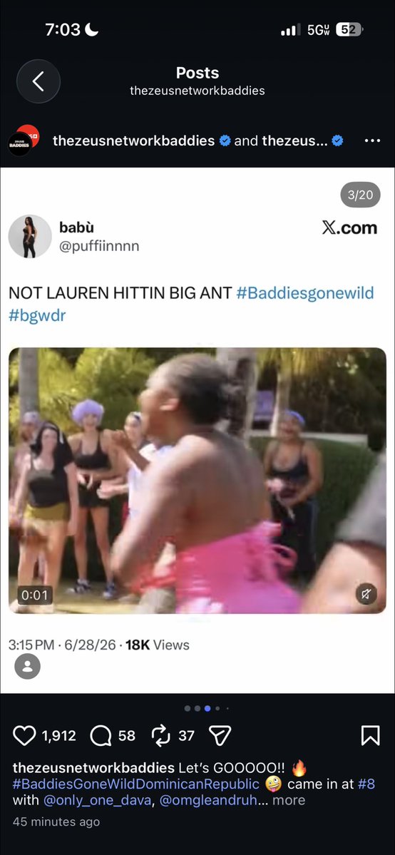 puffiinnnn's tweet photo. I MADE THE BLOGSSSSS #thezeusnetwork #baddiesgonewilddr #bgw2 https://t.co/MfHSJxy3qP